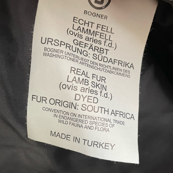 Bogner Chaqueta Tizia-dl 10 Black Shearling and Leather Hooded Jacket Ski - Picture 9 of 11